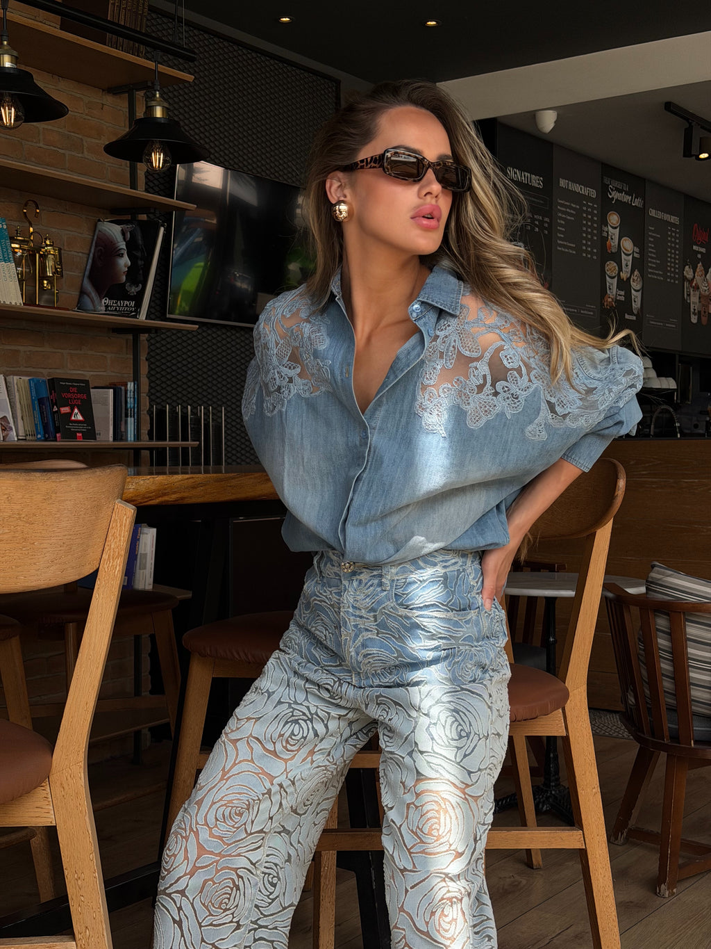 Monaco Lace Denim Set