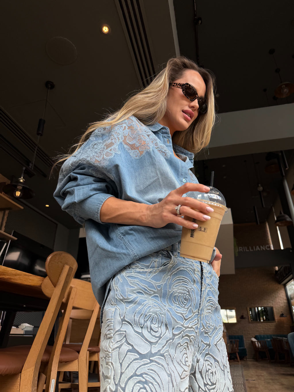 Monaco Lace Denim Set