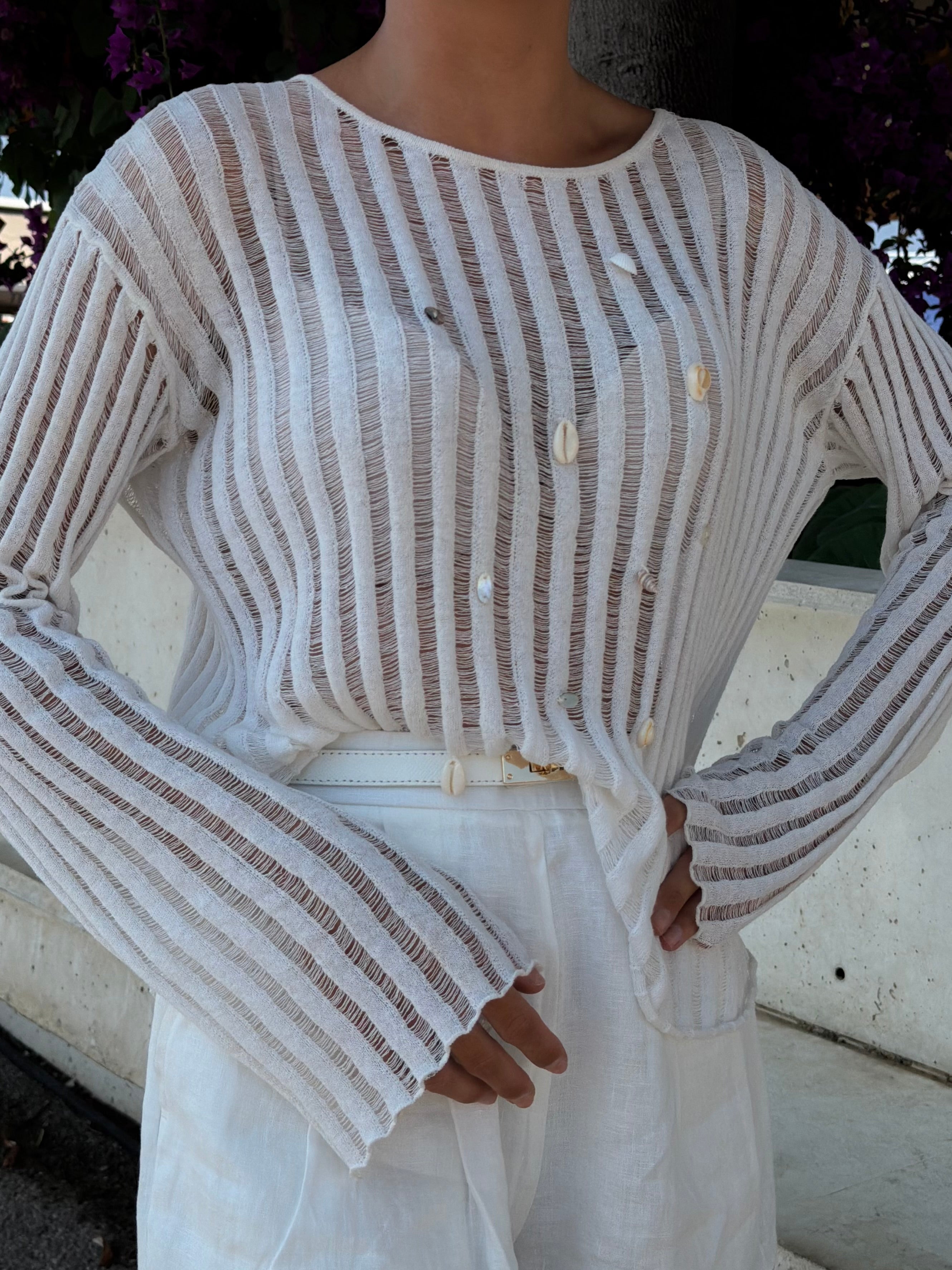 Sheer Linen Top