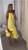 Lemon Cascade Dress