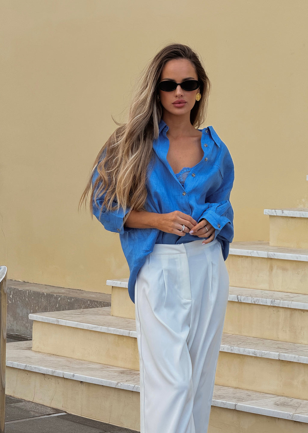 Azure Linen Shirt