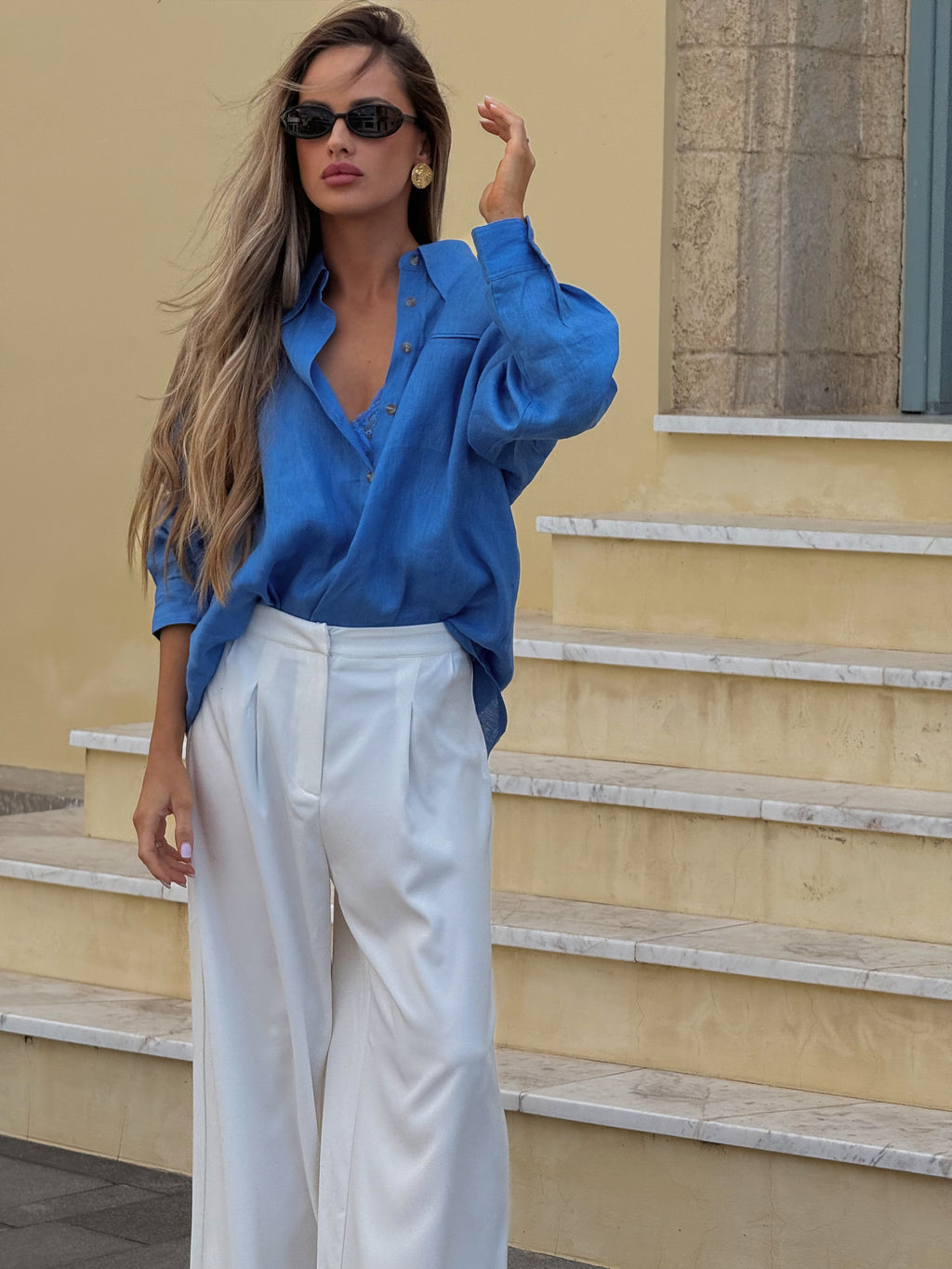 Azure Linen Shirt