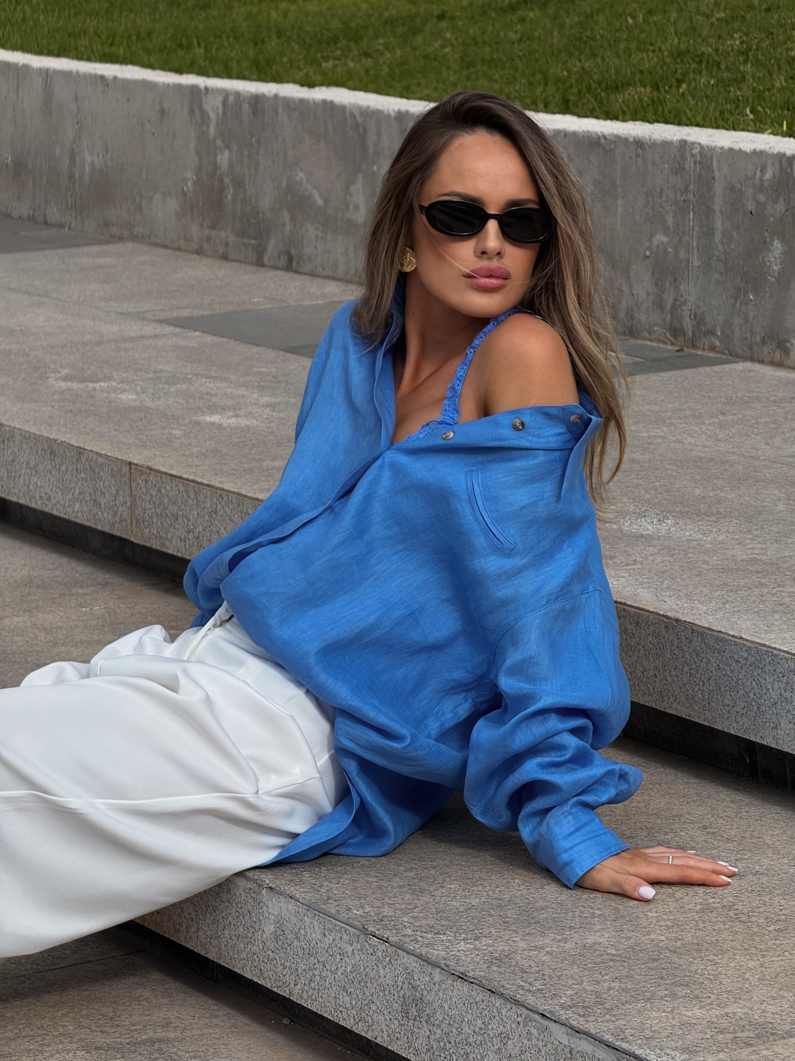 Azure Linen Shirt