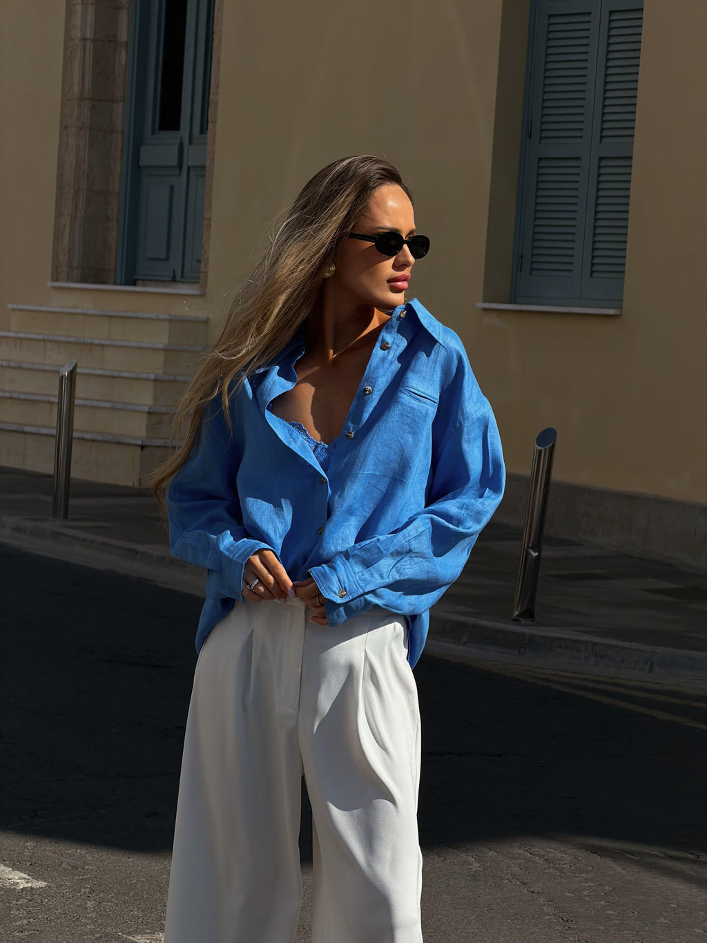 Azure Linen Shirt