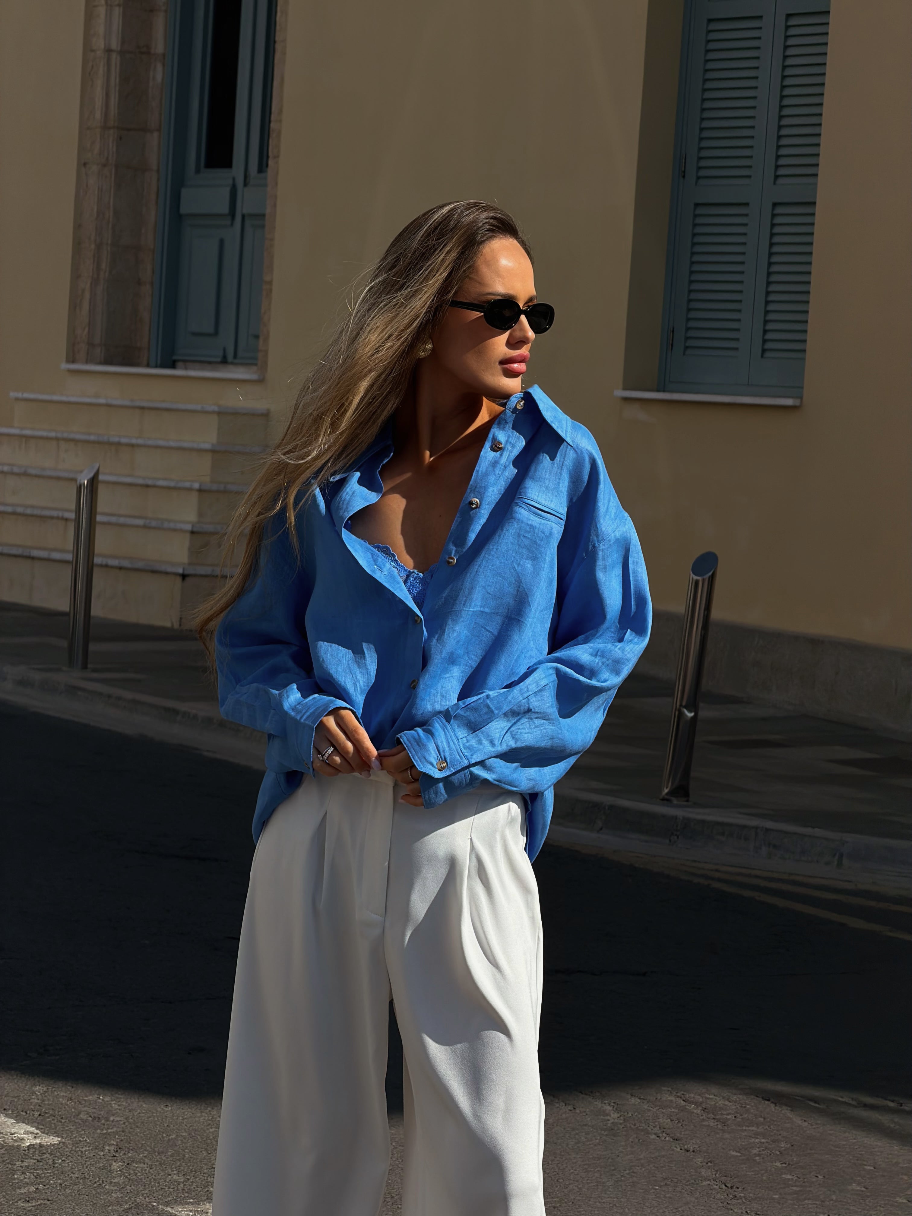 Azure Linen Shirt